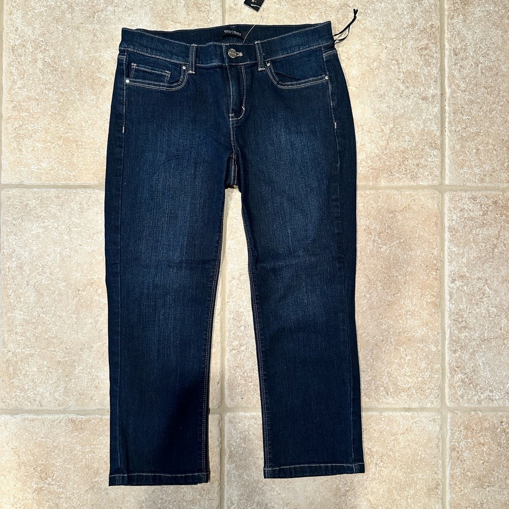 White House Black Market Noir Cropped Jeans
